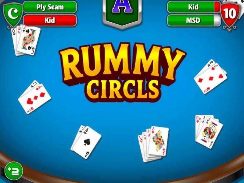 Rummy Circle Old Version interface on mobile and laptop with cards and chips